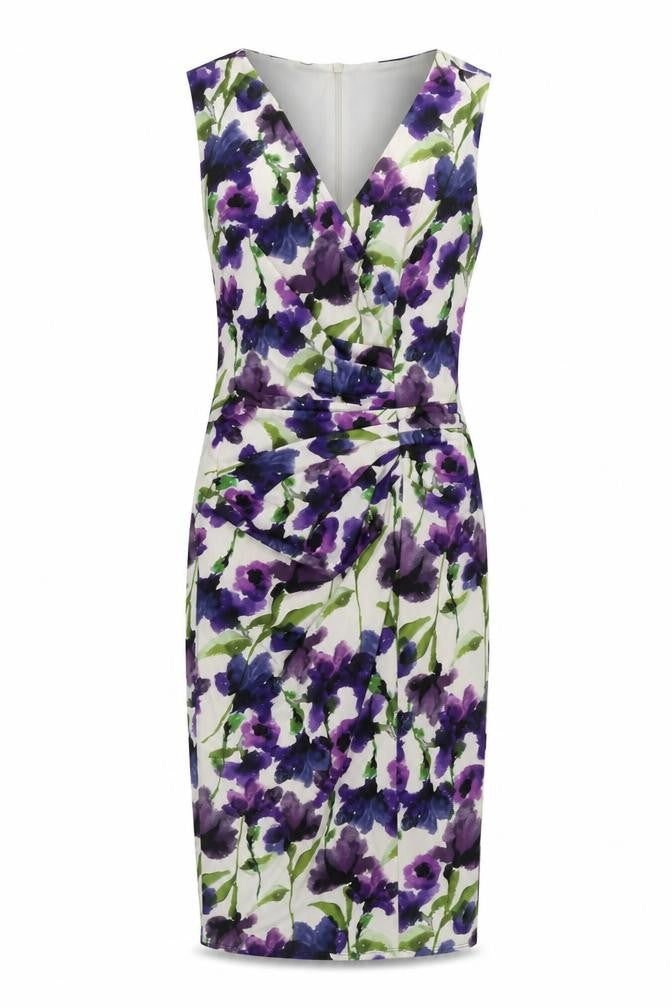 Front view of Phase Eight Women's Multicoloured Floral Sheath Dress, size 8