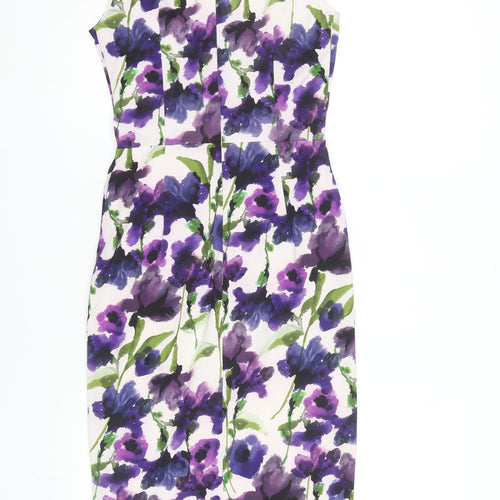 Phase Eight Women's Multicoloured Floral Sheath Dress Size 8