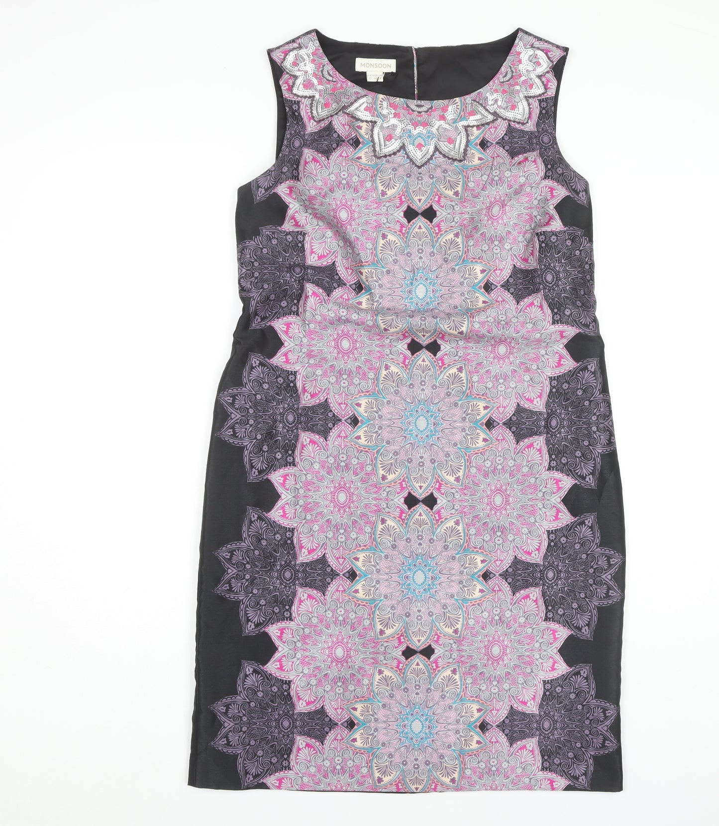 Monsoon Women's Multicoloured Sheath Dress Size 12