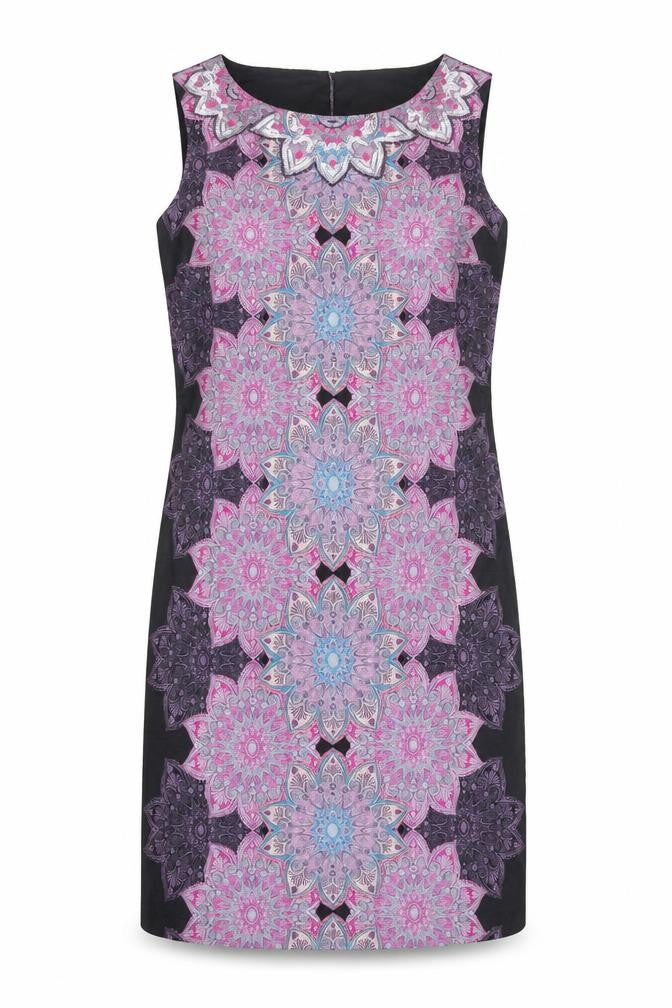 Front view of Monsoon Women's Multicoloured Sheath Dress, size 12