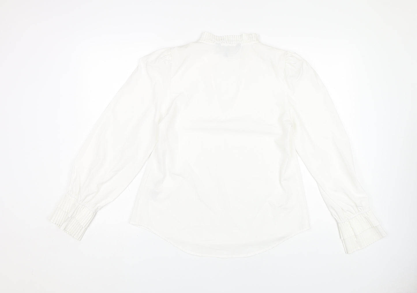 Lipsy Women's White Blouse Size 8 Long Sleeve