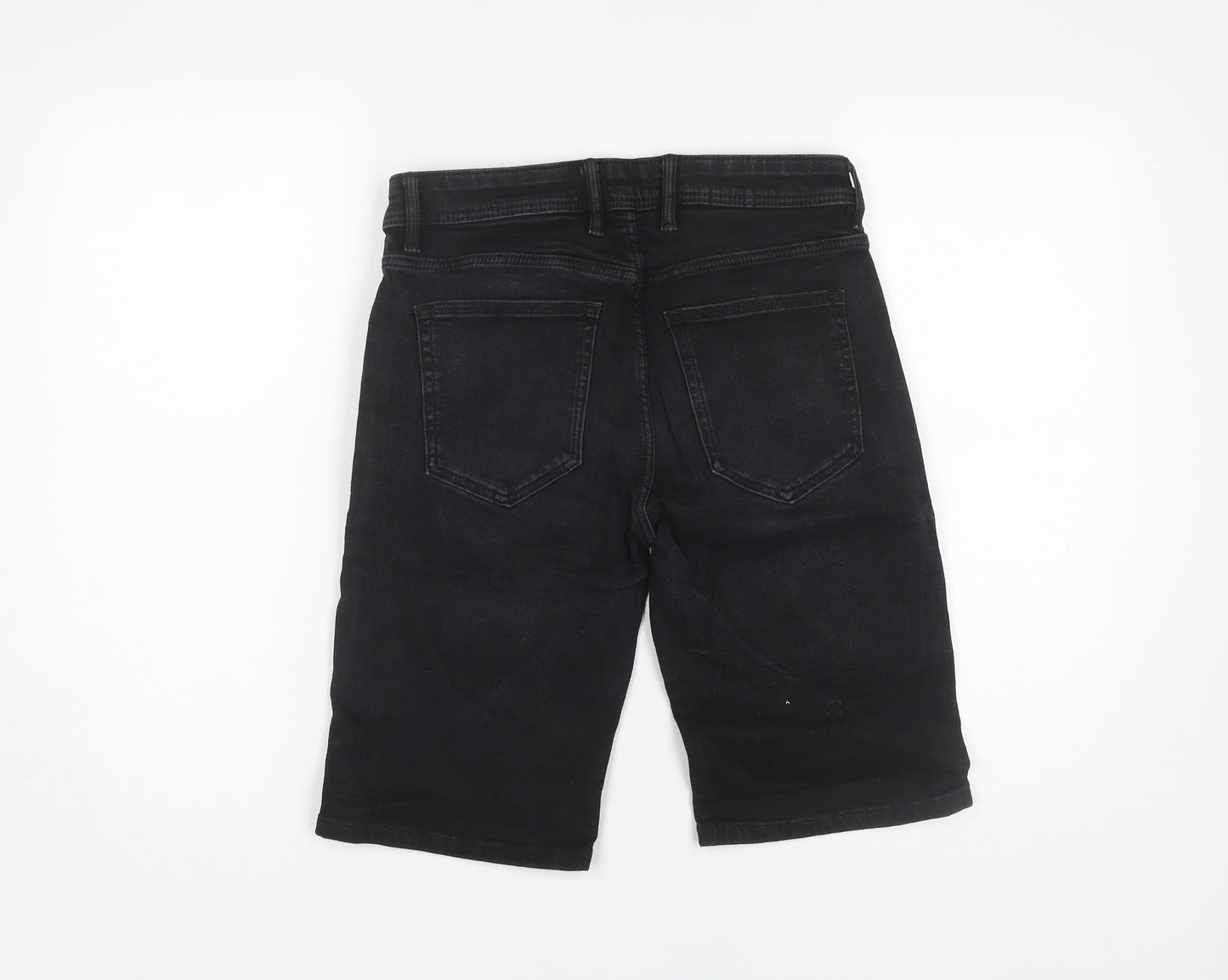 River Island Men's Black Casual Denim Shorts Size 28