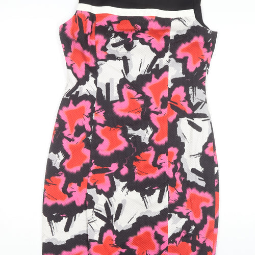 Laurèl Women's Multicoloured Floral Sheath Dress Size 14