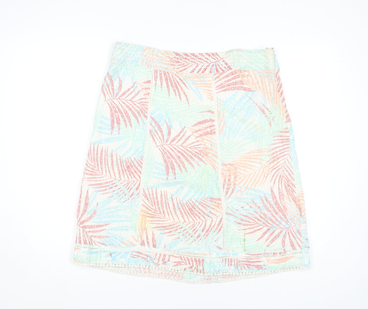 Fat Face Women's Multicoloured Cotton Skirt Size 14