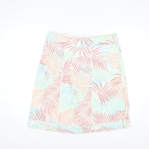 Fat Face Women's Multicoloured Cotton Skirt Size 14