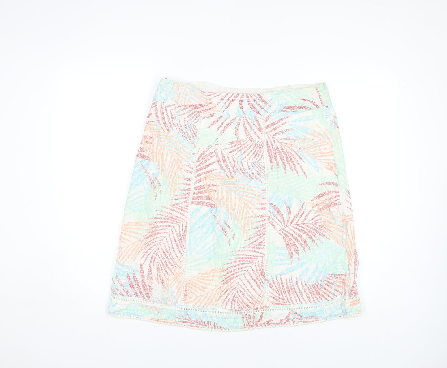 Fat Face Women's Multicoloured Cotton Skirt Size 14