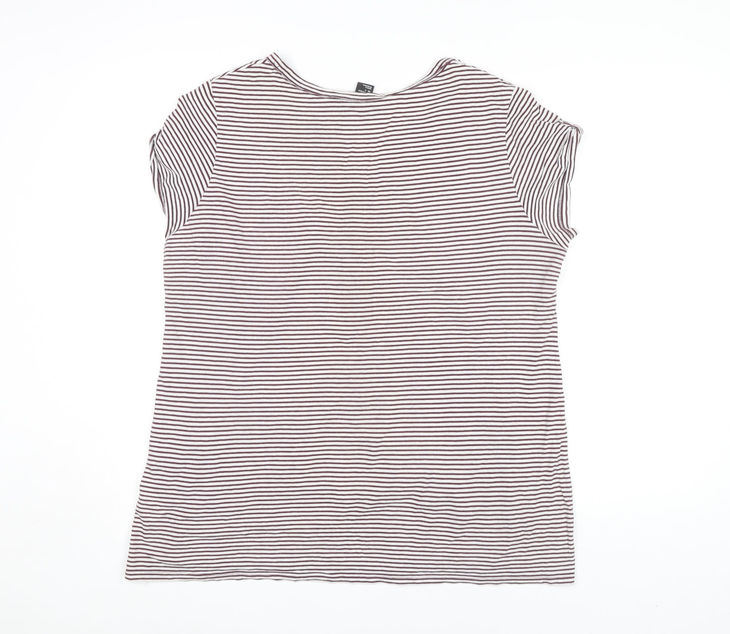 H&M Women's Striped Henley T-Shirt, Size 12, Maternity