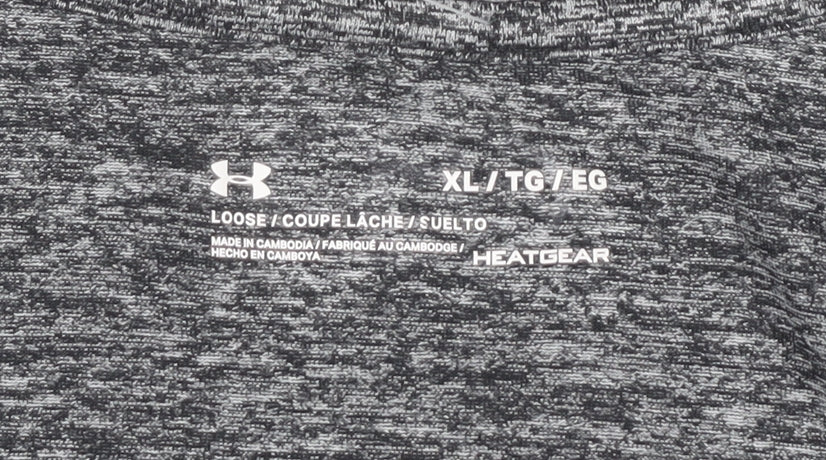 Under Armour Grey V-Neck Relaxed Fit T-Shirt XL
