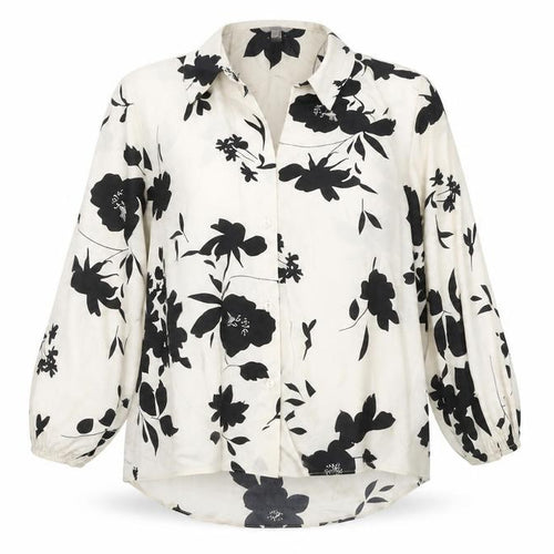 River Island Women Black Floral Blouse UK 10