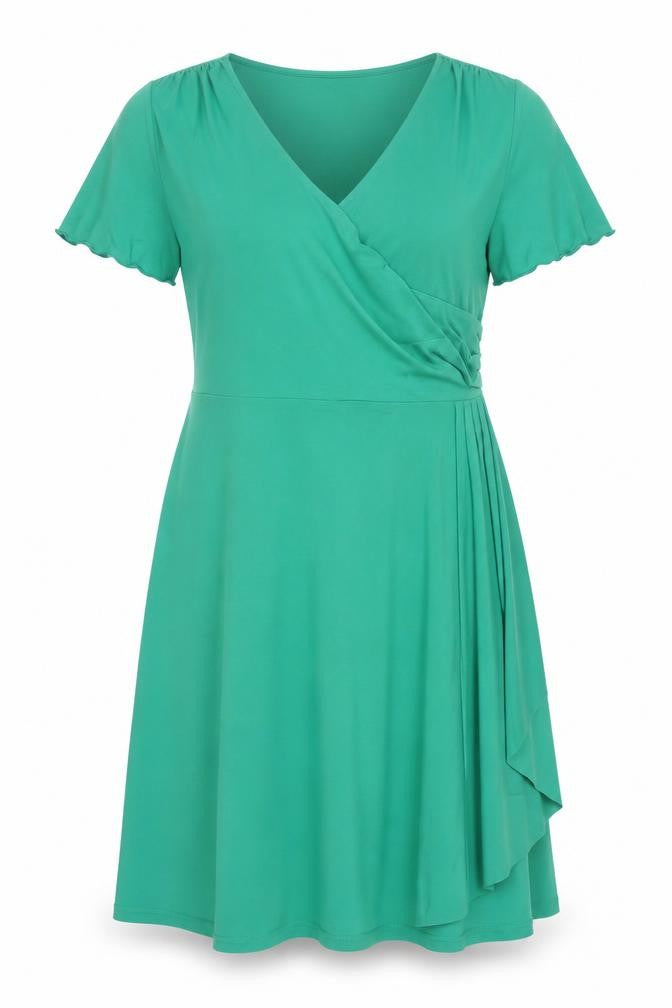 Joanna Hope Women's Green V-Neck Dress Size 22