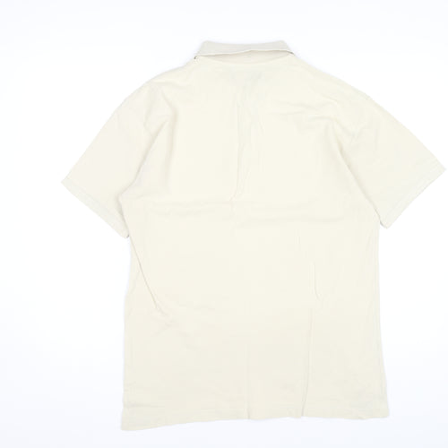 Zantos Men's Beige Polo Shirt Medium Classic Casual