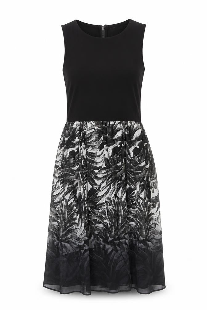 Front view of Mint Velvet Women's Black, size 8, Sleeveless Dress