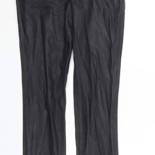 NA-KD Women's Black Trousers Size 8 Polyurethane