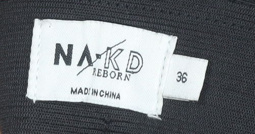 NA-KD Women's Black Trousers Size 8 Polyurethane