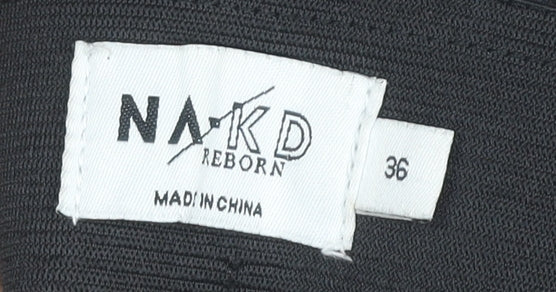 NA-KD Women's Black Trousers Size 8 Polyurethane