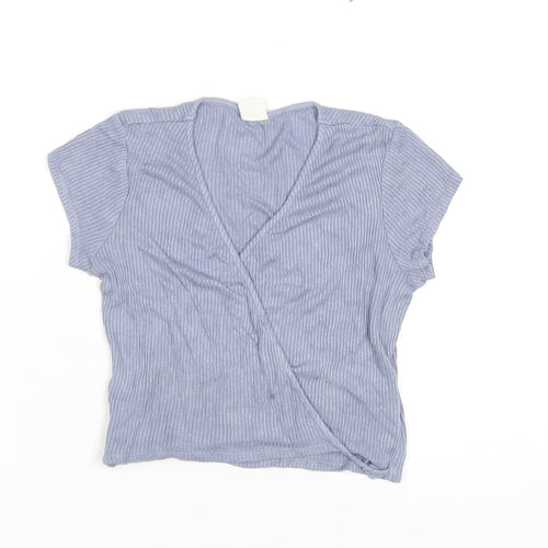 Urban Outfitters Women's Blue XS Wrap T-Shirt