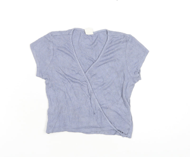 Urban Outfitters Women's Blue XS Wrap T-Shirt