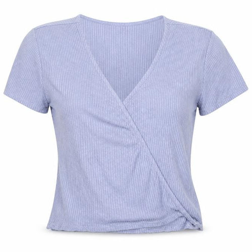 Urban Outfitters Women's Blue XS Wrap T-Shirt