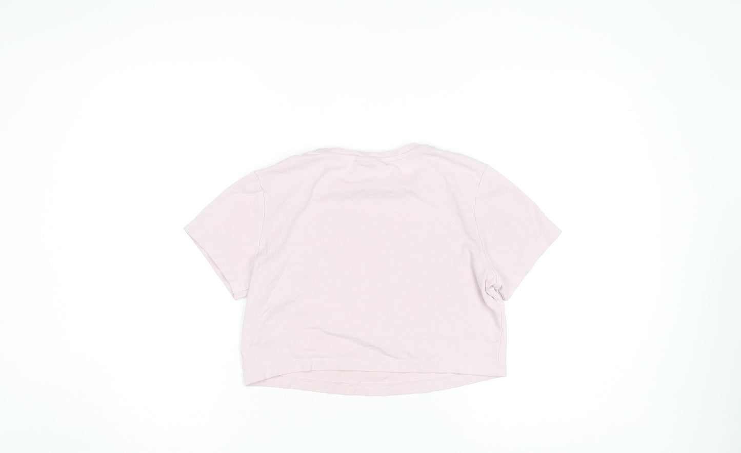 Disney Women's Pink Cropped Comic T-Shirt, Size L