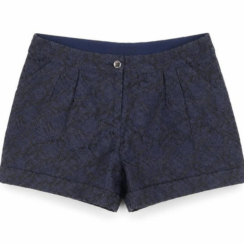 Marks and Spencer Girls Blue Floral Shorts, Age 11-12, Casual Wear