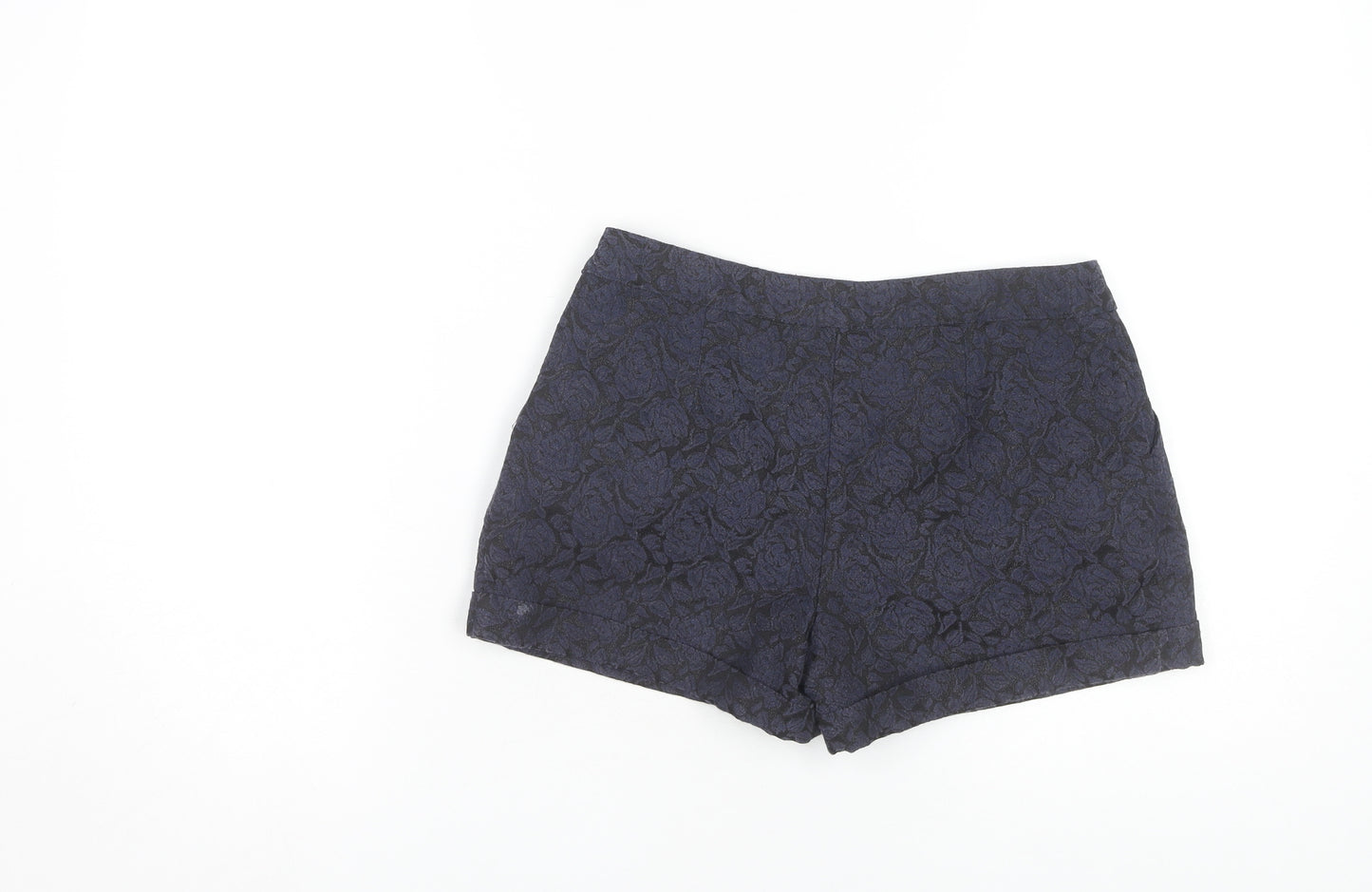 Marks and Spencer Girls Blue Floral Shorts, Age 11-12, Casual Wear