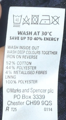 Marks and Spencer Girls Blue Floral Shorts, Age 11-12, Casual Wear