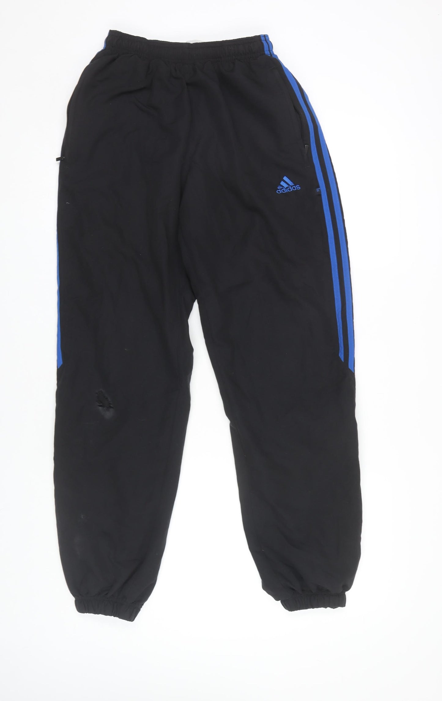 Adidas Boys Black Jogger Trousers 10-11 Years Elastic Waist