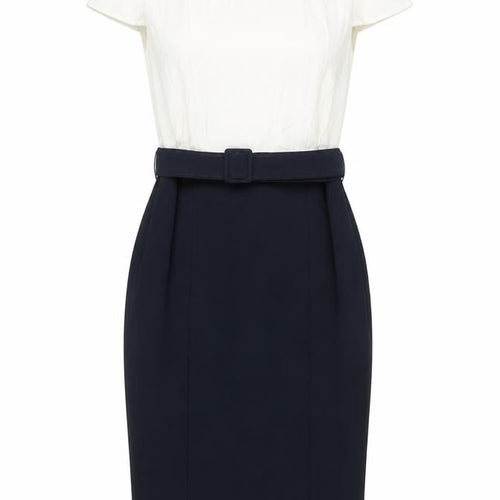 Laura Ashley Women's Black White Pencil Dress Size 8