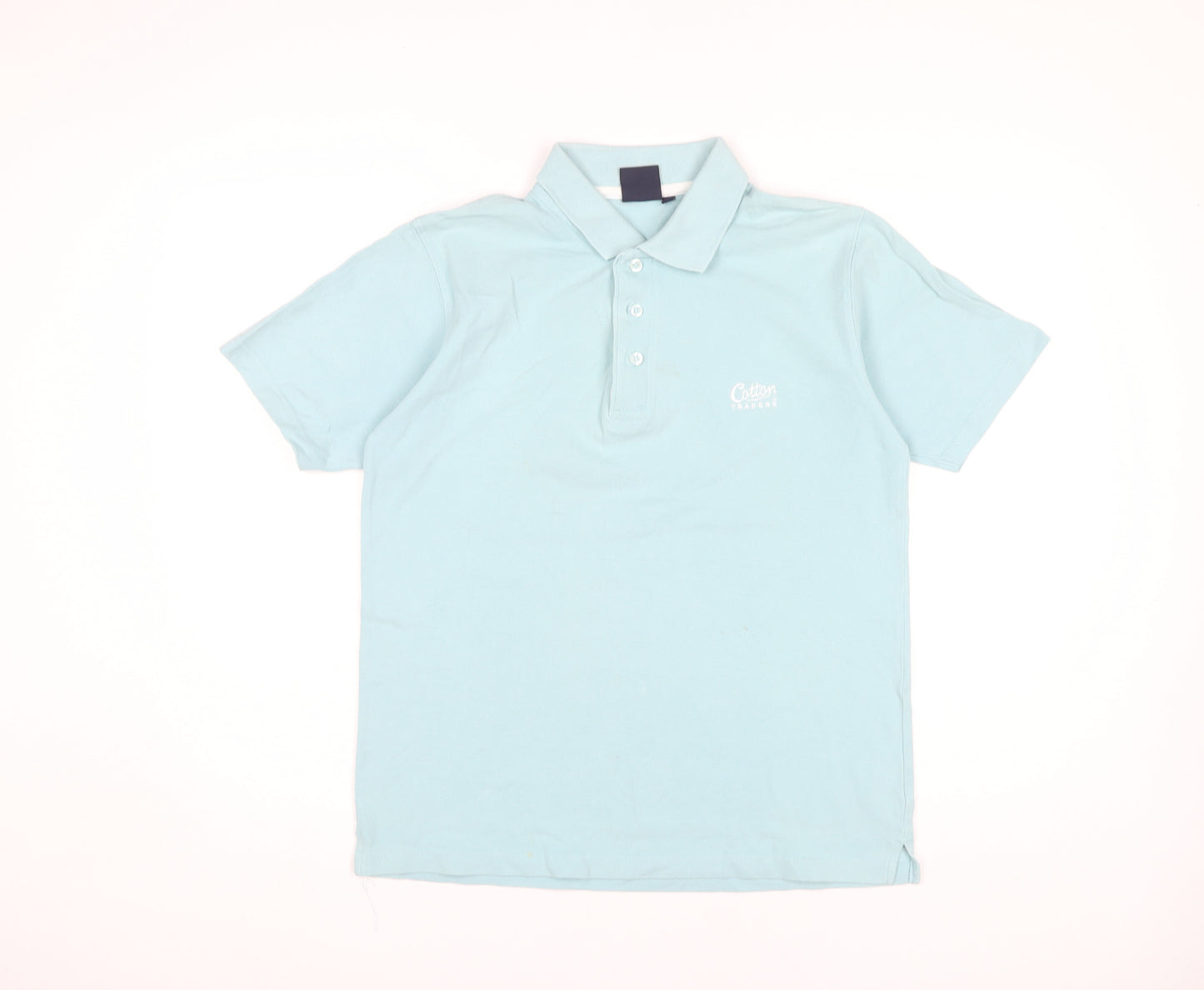 Cotton Traders Men's Blue Polo Shirt, S, Casual Style
