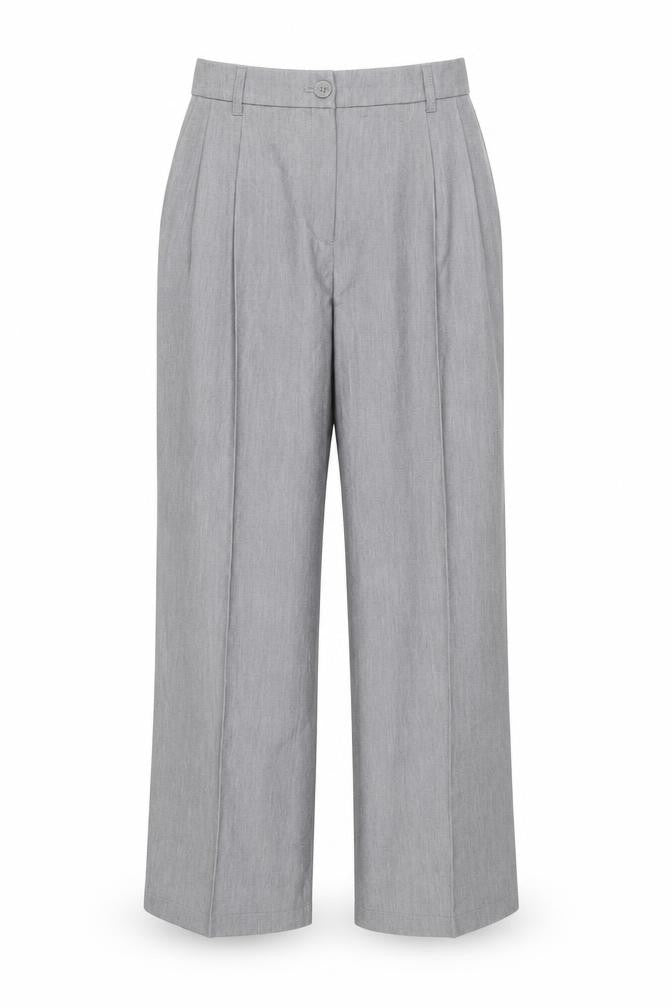 Front view of Monki Women's Grey Dress Pants, size 4