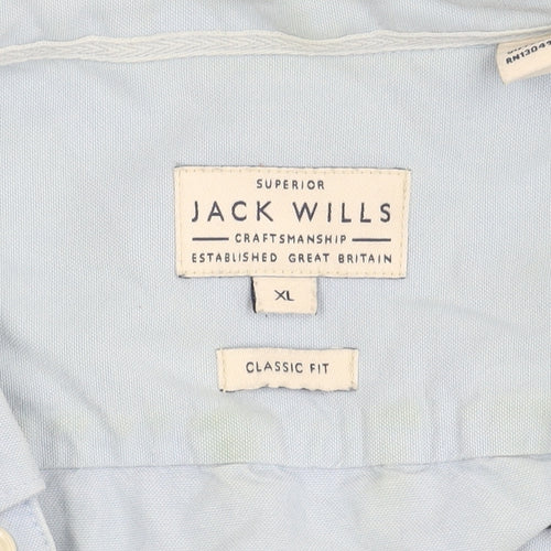 Jack Wills Men's XL Blue Classic Fit Button-Up Shirt