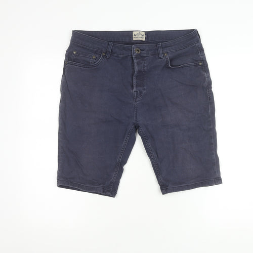 Next Men's Blue Chino Shorts, Size 34, Casual Style