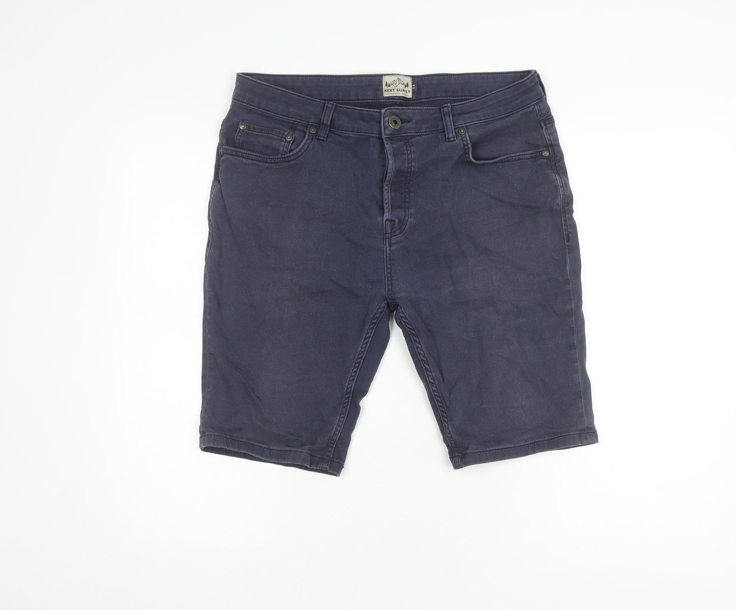 Next Men's Blue Chino Shorts, Size 34, Casual Style