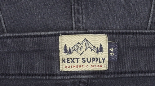 Next Men's Blue Chino Shorts, Size 34, Casual Style