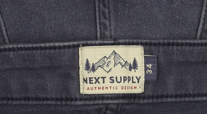 Next Men's Blue Chino Shorts, Size 34, Casual Style