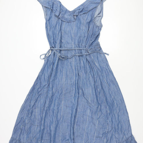 Next Women's Blue Midi A-Line Dress, Size 16, Casual Chambray