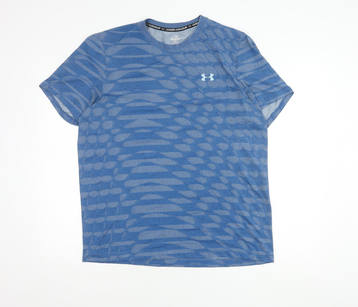 Under Armour Men's Blue XL Geometric Fitted T-Shirt