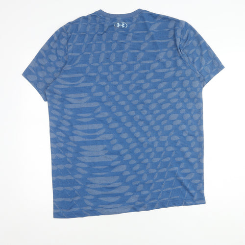 Under Armour Men's Blue XL Geometric Fitted T-Shirt
