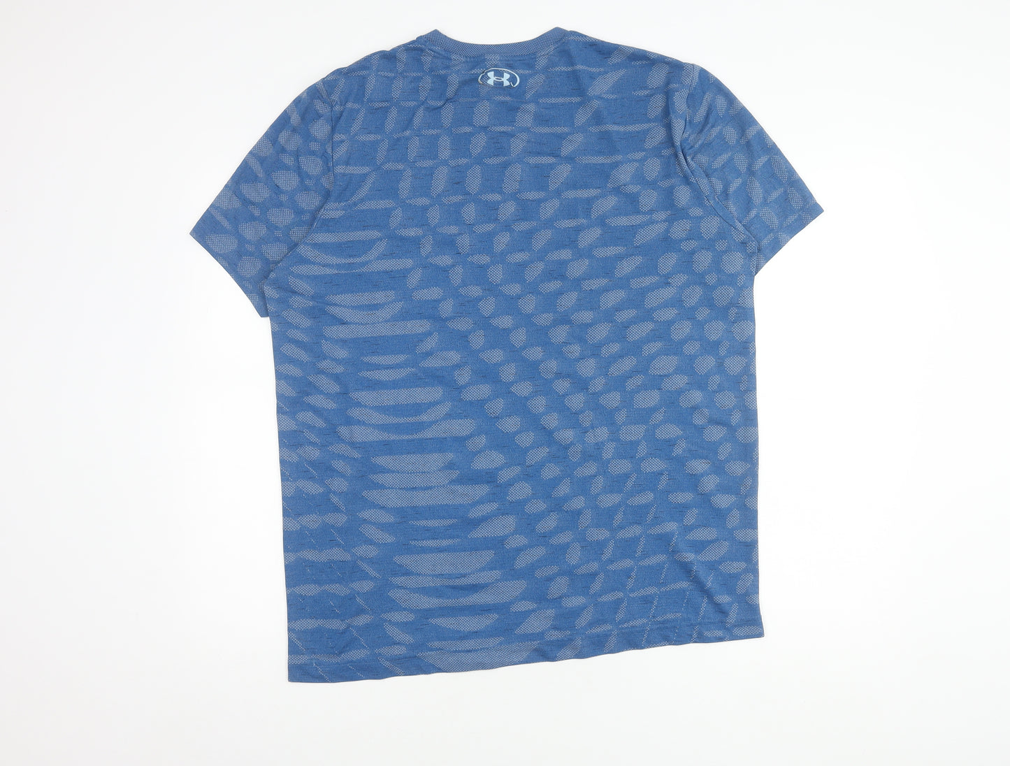 Under Armour Men's Blue XL Geometric Fitted T-Shirt