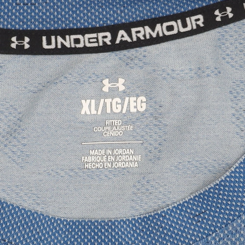 Under Armour Men's Blue XL Geometric Fitted T-Shirt