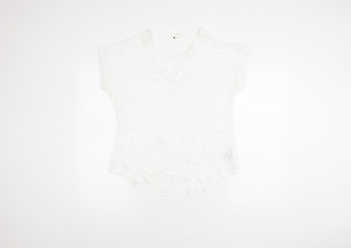 GAP Women's White Blouse XS, Sleeveless, Cotton