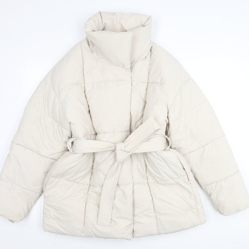 Go.G.G Women's Ivory Puffer Jacket XL Casual Style