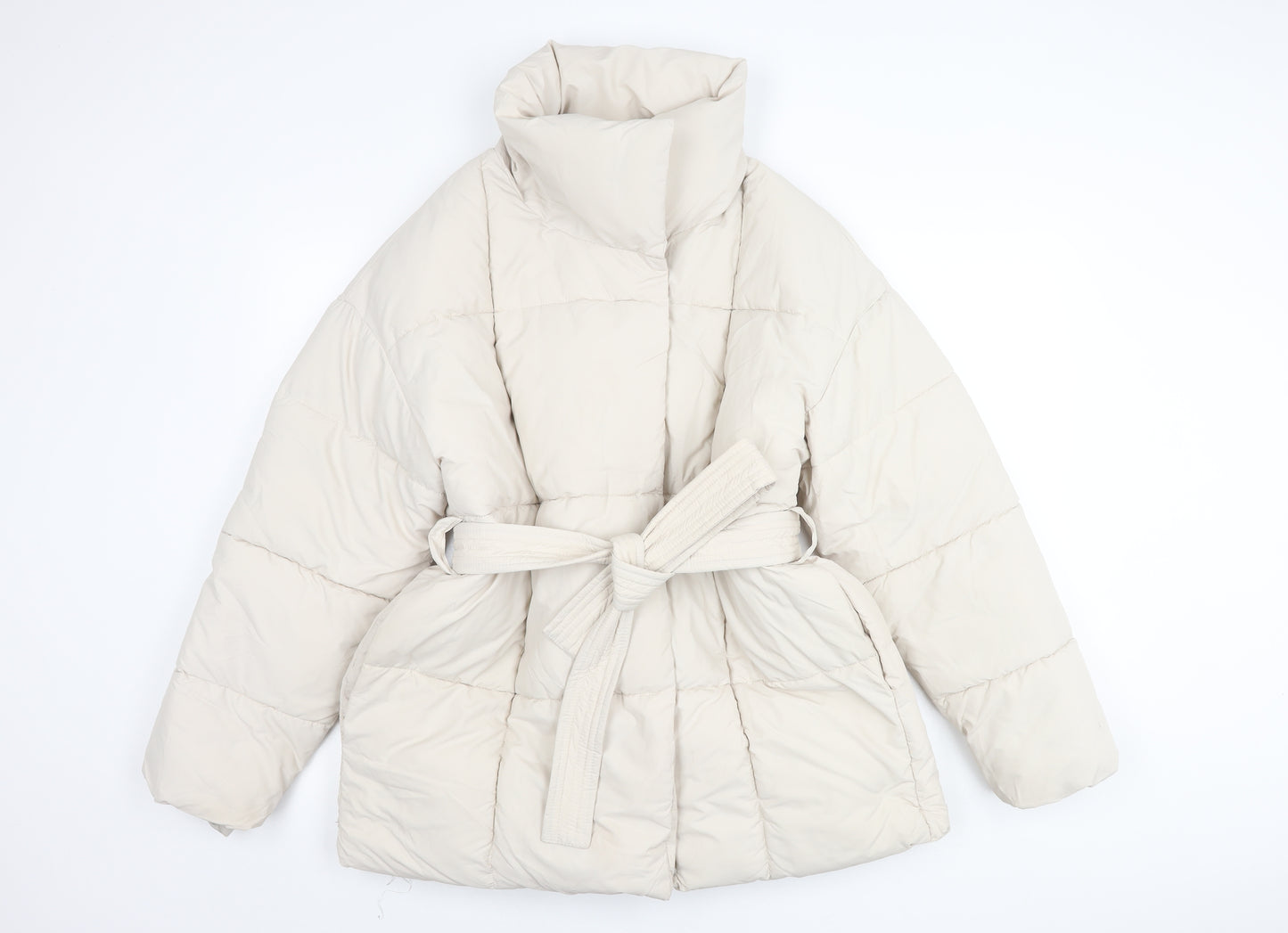 Go.G.G Women's Ivory Puffer Jacket XL Casual Style