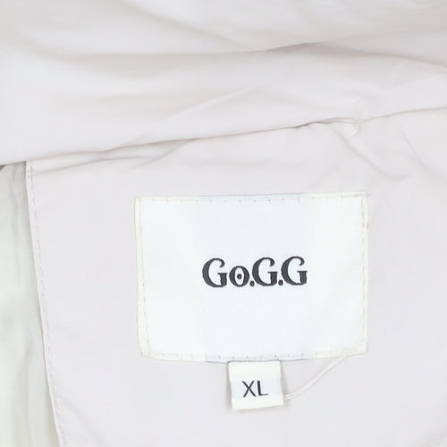 Go.G.G Women's Ivory Puffer Jacket XL Casual Style