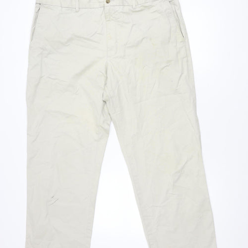 Marks and Spencer Men's Beige Cotton Trousers 42W 31L