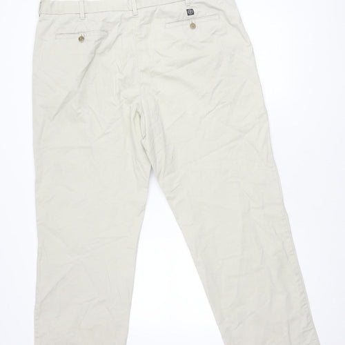 Marks and Spencer Men's Beige Cotton Trousers 42W 31L