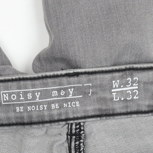 Noisy May Men's Grey Slim Straight Jeans Size 32