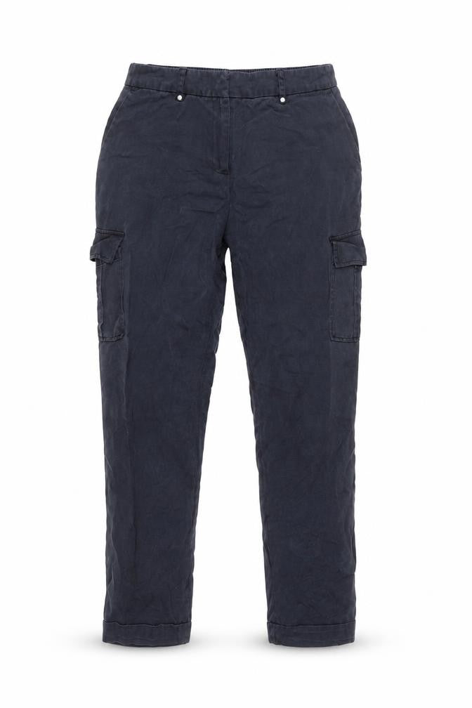 Front view of Mint Velvet Women's Black Cargo Trousers, size 12