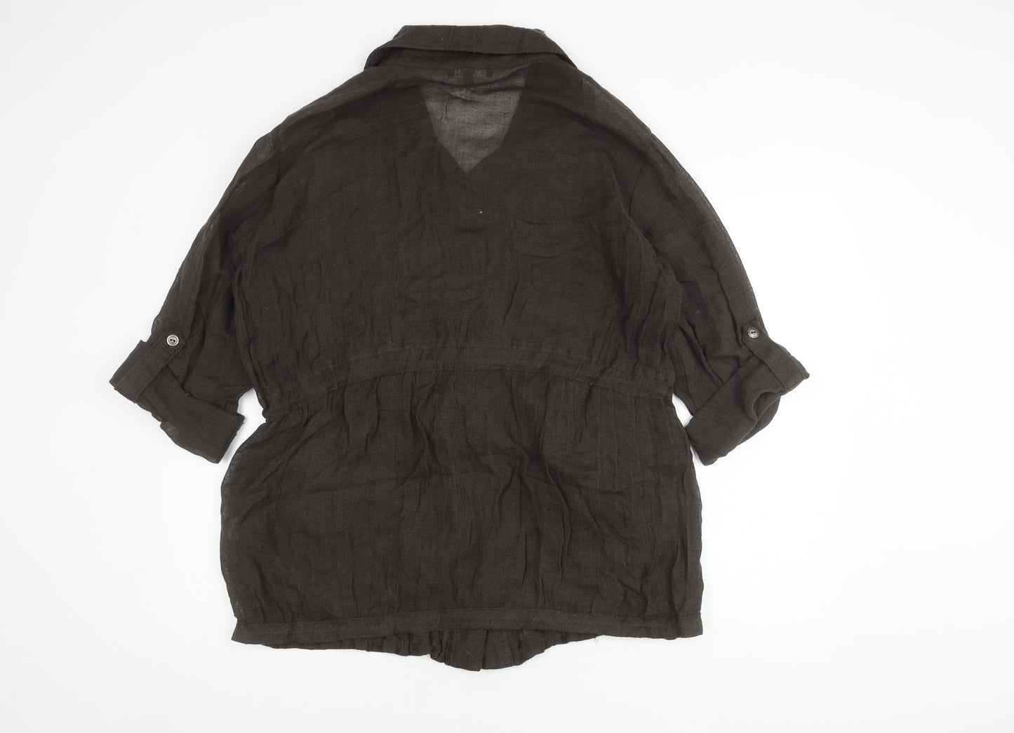 Picadilly Women’s Black Button-Up Blouse, Medium, Casual Chic