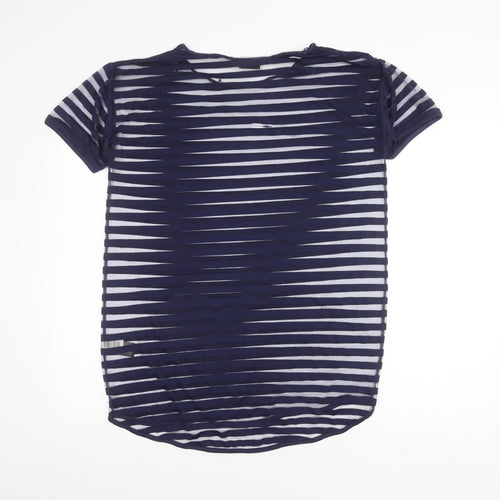 Next Women's Blue Striped T-Shirt - Size 8 - Chic Casual Staple